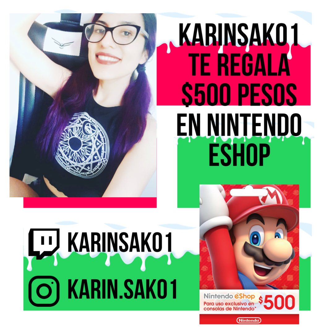 Para entrar al sorteo solo debes seguir a Karin

twitch.tv/karinsak01

instagram.com/karin.sak01/