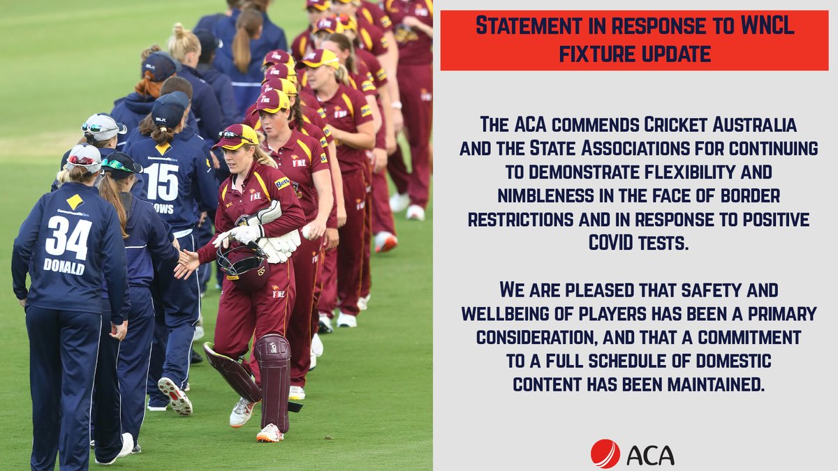 ACA_Players's tweet photo. Statement from Brendan Drew, ACA General Manager - Cricket Operations and Player Relations. https://t.co/aOmPqokI9C