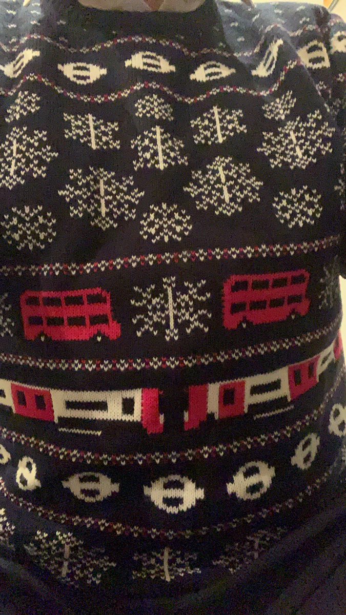 Christmas jumper day at school! This year going for a TFL look because why not spread some London transport festive joy <a href="/TfL/">TfL</a>
