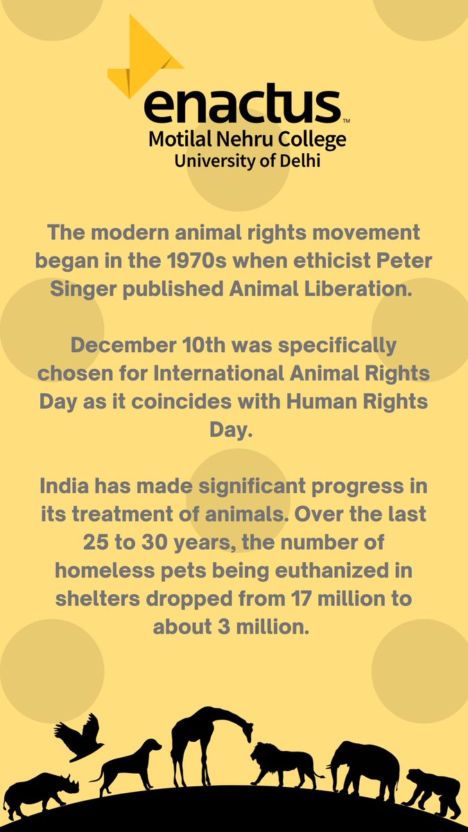 EnactusMLNC's tweet photo. HAPPY ANIMAL RIGHTS DAY! 
#animalrightsday #enactus #WeAllWin #animals #pets #celebrate  #enactusindia #protect https://t.co/O71YUriLUA