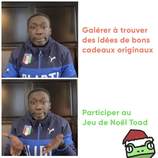 toadinnovation's tweet photo. 🐸 Tout est dit ! RDV à 16h30 👀

#JeuDeNoel #Toad #InnovationDigger https://t.co/UJd2JTDo7B