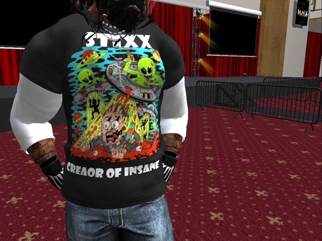 New Stixx mayhem shirt inside Second Life hit up Adammayhem Resident if you want one they are on sale for 5$L