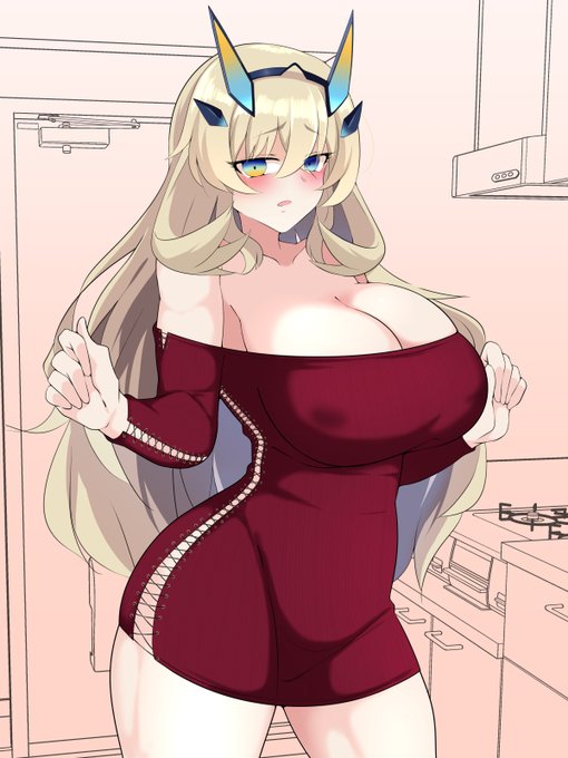 この前描いたバーゲストさんに今回のクリスマス礼装の服着せてみました☺…この服えっち過ぎない? 