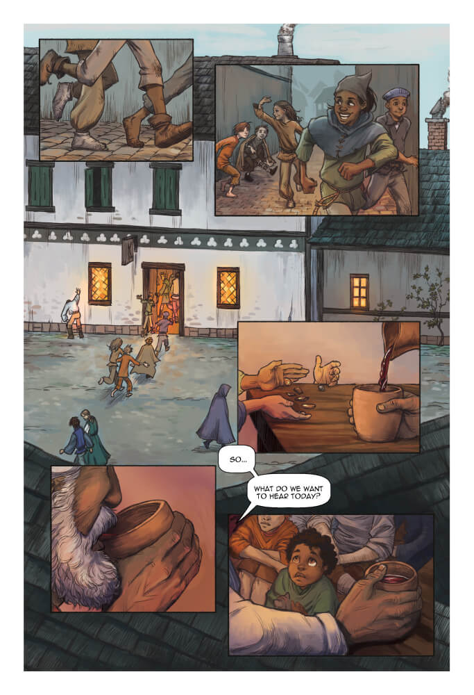 The first page of the Boy That Loved the Moon comic! 😍

(Via. <a href="/PatrickRothfuss/">Pat Rothfuss</a> | blog.patrickrothfuss.com/2021/12/concer…)