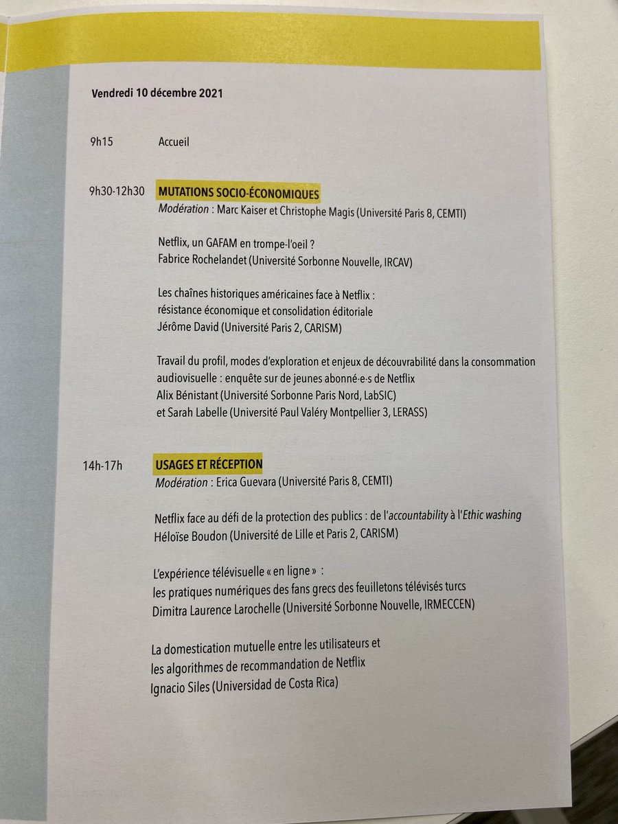 maxime_cervulle's tweet photo. La deuxième journée « Plateformisation de l’audiovisuel et nouveaux usages » commence très bientôt ! @UnivParis8 #CEMTI https://t.co/3fsPJfPXLi