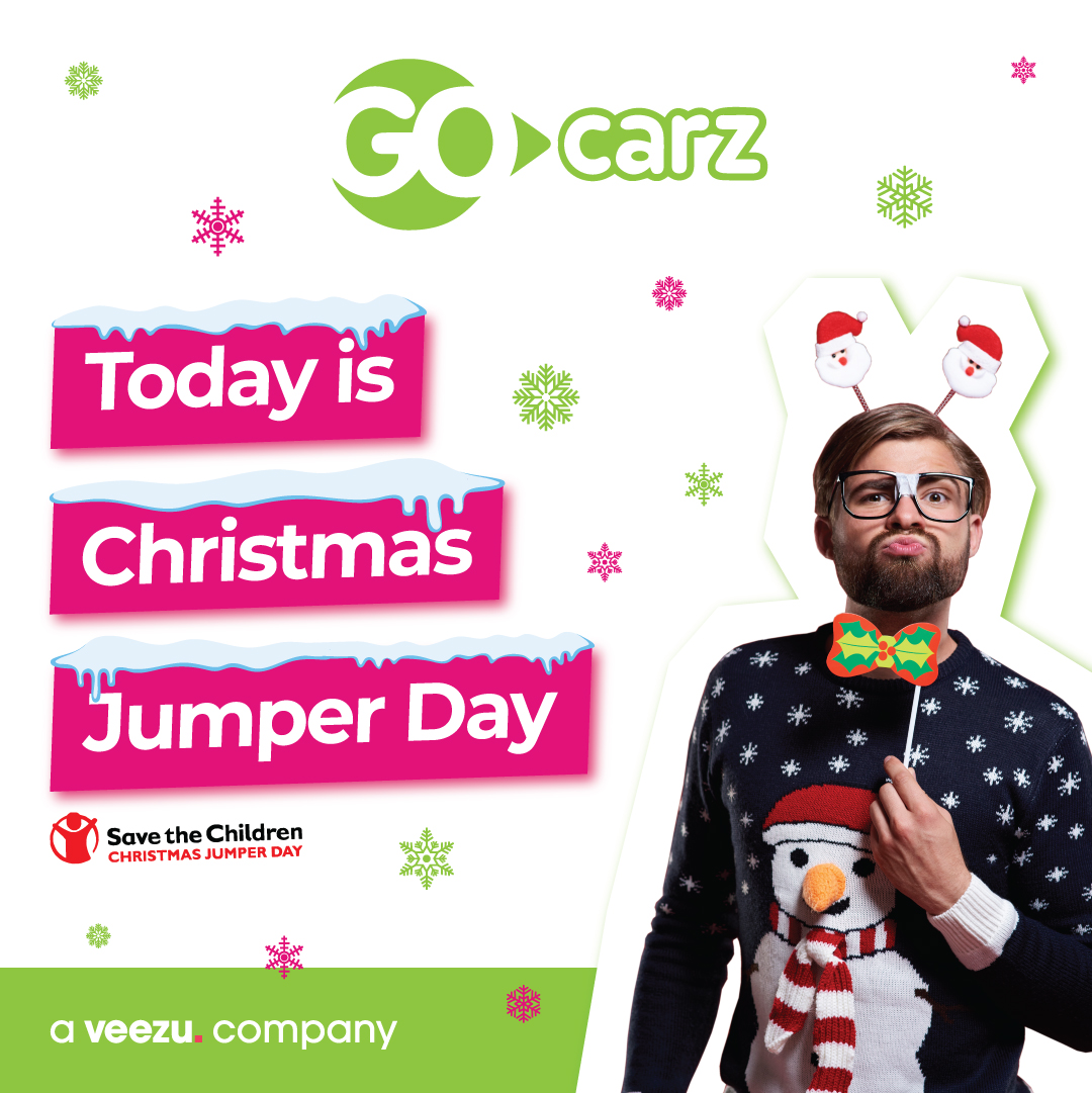 The Go Carz team are getting in the festive spirit and sporting our silliest Christmas jumpers today, all whilst raising money for <a href="/savechildrenuk/">Save the Children UK</a> 💚