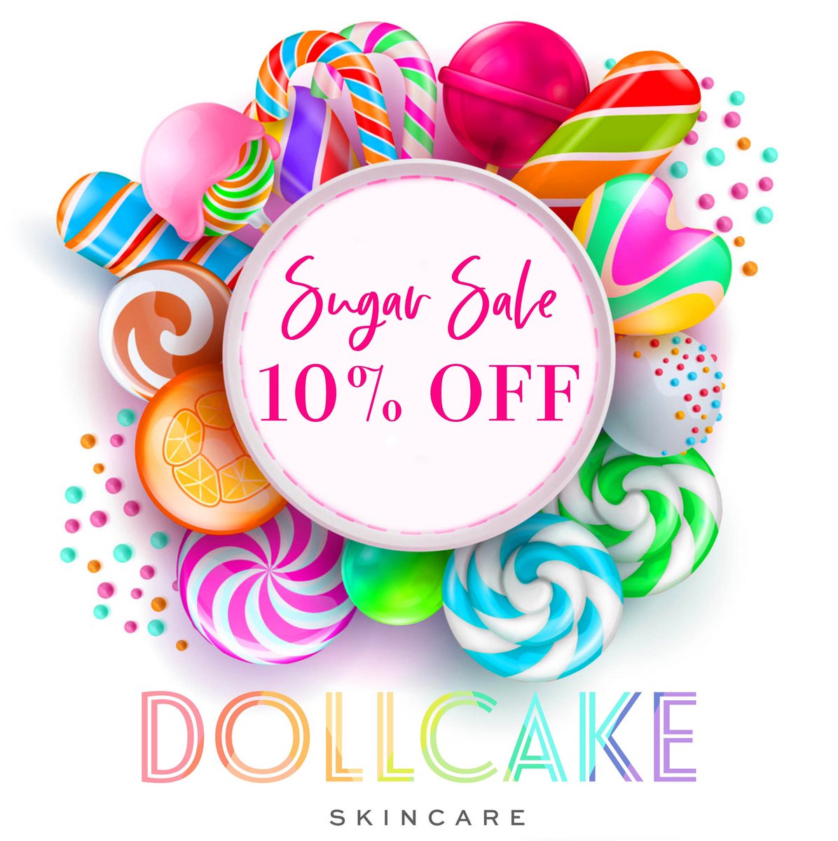 DollcakeSkin's tweet photo. 10% OFF Holiday Sugar Sale Happening Now! Save on all your favorites site-wide! #Trending #skincare https://t.co/oPlT2i1Nco