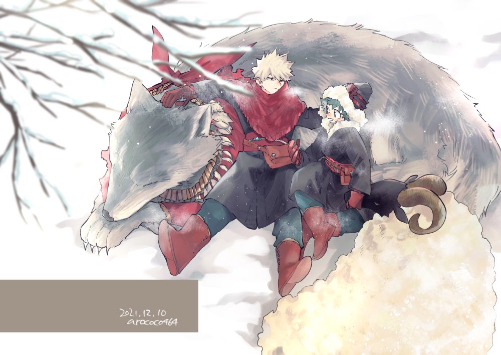 bakugou katsuki ,midoriya izuku 2boys multiple boys red footwear green hair blonde hair male focus white background  illustration images