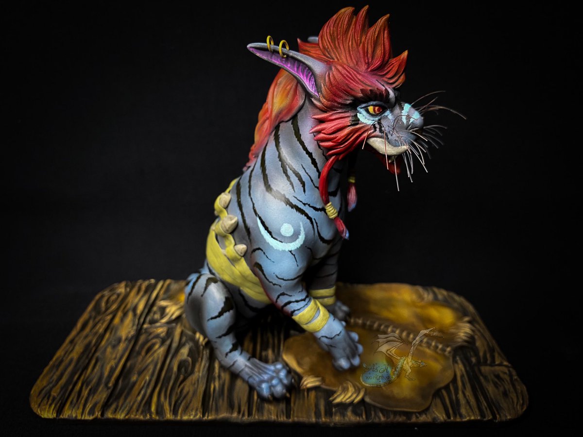Troll Druid. Part 2
100% handmade by velvet clay, acrylic paints and varnish.

#artclay, #traditionalart,
#hobby, #polymerclay, #figurine, #sculpture,
#handmade, #clay, #fantasy, #fantasyart,
#wow, #worldofwarcraft, #warcraft, #craft, #velvetclay,
#druid, #cat