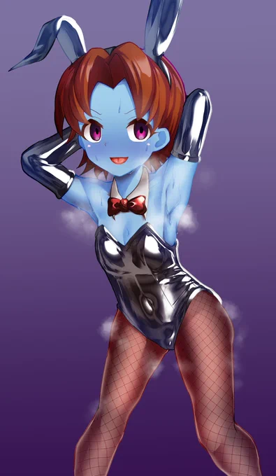 コミッションでバニーガールの娘が洗脳されるイラスト描きました! 