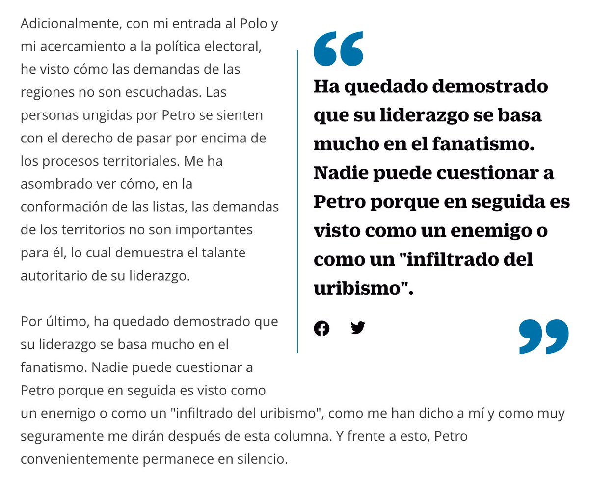 SaraTufanoZ's tweet photo. Renuncio a mi aspiración al Senado y, por lo tanto, le solicito al Pacto Histórico que mi nombre no sea incluido en su lista. Seguiré trabajando por la construcción de un proyecto político de izquierda, popular, feminista, antirracista y democrático. https://t.co/8KXl3NMsSb https://t.co/GbPNHDLETB