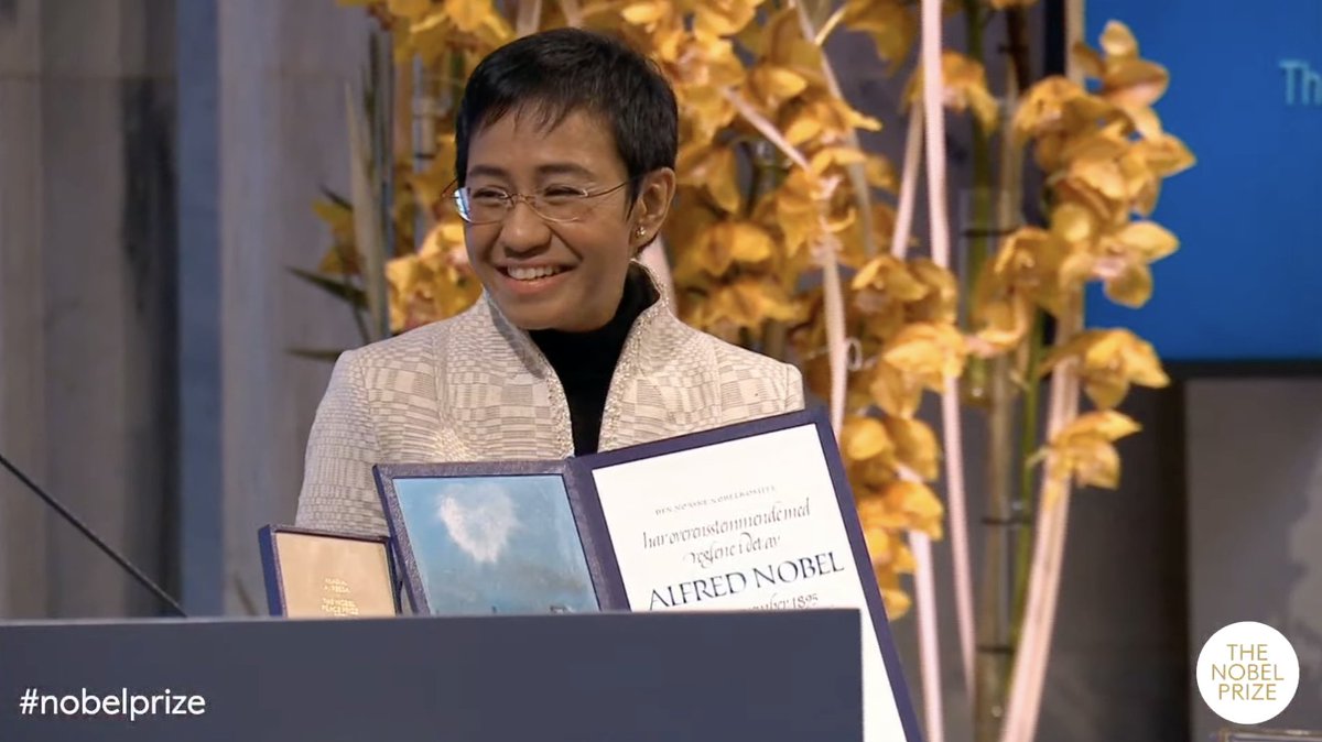ramboreports's tweet photo. JUST IN: Maria Ressa makes history, becomes the first Filipino individual to be awarded the Nobel Peace Prize. @rapplerdotcom https://t.co/B9i3qrHBwc