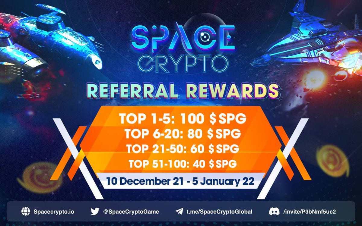 🔥🔥🔥🔥🔥🔥🔥 TOP REFERRAL REWARDS 💎 Participate in our Round3 Airdrop  and earn to 10 $SPG (~$5) for doing tasks. ⚡️⚡️⚡️Join our airdrop bot  here:👉 https://t.co/EWEvV2BIPI #SpaceCrypto #SPG #Metaverse #PlayToEarn  #NFTs #Gamefi #DeFi #
