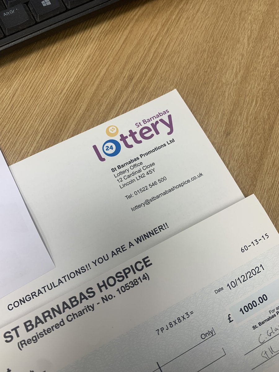 You can’t beat a Friday morning phone call to tell someone they’ve won £1,000!!! 
It’s a fun and easy way to support <a href="/StBarnabasLinc/">St Barnabas Hospice</a> 
Sign up today at stbarnabashospice.co.uk/lottery and next time it could be you on the other end of the 📞
💛 Play 💙 Support 💜 Win