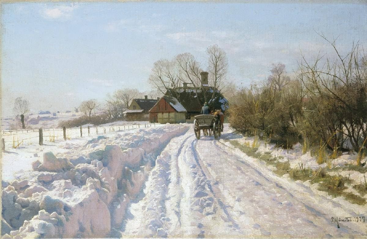 FedeItaliano76's tweet photo. The perfection of snow in the paintings of Peder Mørk Mønsted (1859–1941)—a few more here https://t.co/DQ3JrhbEIg https://t.co/RShS5NJJqr
