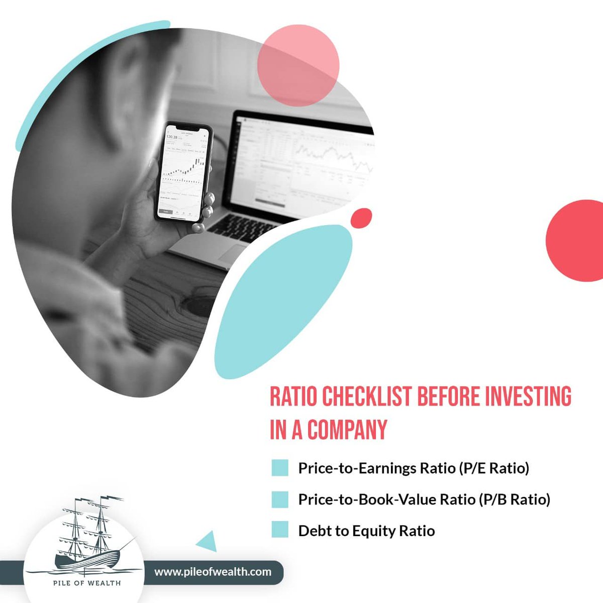 PileWealth's tweet photo. Ratio Checklist✅

The Ratio Checklist Before Investing In A Company.

✅Price-to-Earnings Ratio.
✅Price-to-Book-Value-Ratio.
✅Debt-to-Equity-Ratio.

Connect With Us @PileWealth

#ratio #checklist #investment
#invest #investing #investor #price #earning #book #equity #debt https://t.co/39eMrJXreU