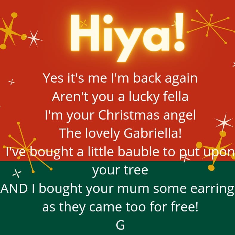 #LooseWomen <a href="/loosewomen/">Loose Women</a> we have an angel instead of an elf and this morning she bought mummy some earrings as well as a Christmas decoration for my son- clever Gabriella! #elfontheshelf #elfontheshelf2021 #treatyourelf