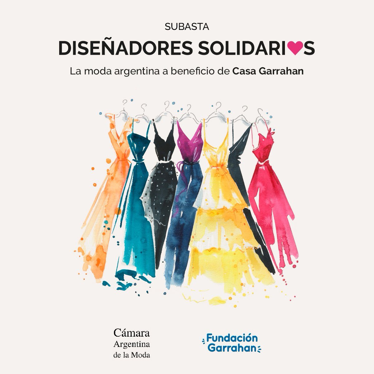 CamaraDeLaModa's tweet photo. “Diseñadores Solidarios”
La moda argentina a beneficio de #CasaGarrahan 
Fundación Garrahan y la Cámara Argentina de la Moda se unen en esta subasta virtual de 14 prendas exclusivas para el sostén de la Casa Garrahan. https://t.co/cTDvr4Shc1