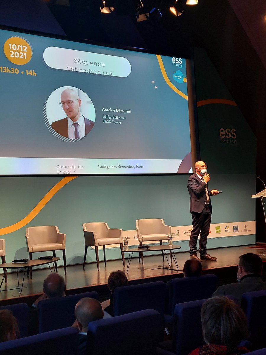 ESS_France's tweet photo. ✨ #CongresESS 〰 @antoinedetourne, Délégué Général d'ESS France souhaite souligner la "#FIERTE et la force territoriale de l'#ESS" que traduit ce Congrès. "C'est un moment de plaisir et de fierté où l'#ESS est dans toute sa diversité". https://t.co/D6vgbOkMwq