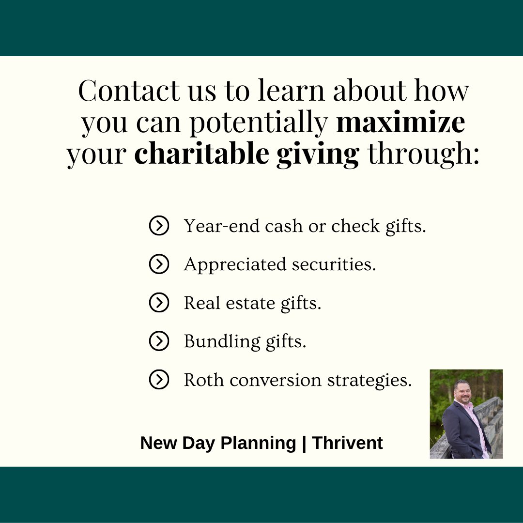 Schedule an appointment, today! https://t.co/3e7aZezUYo

For disclosure information, see https://t.co/UUA6mTt1KE.
While Thrivent does not provide specific tax advice, we can partner with you and your tax professional or attorney. https://t.co/FUQKVP63I2