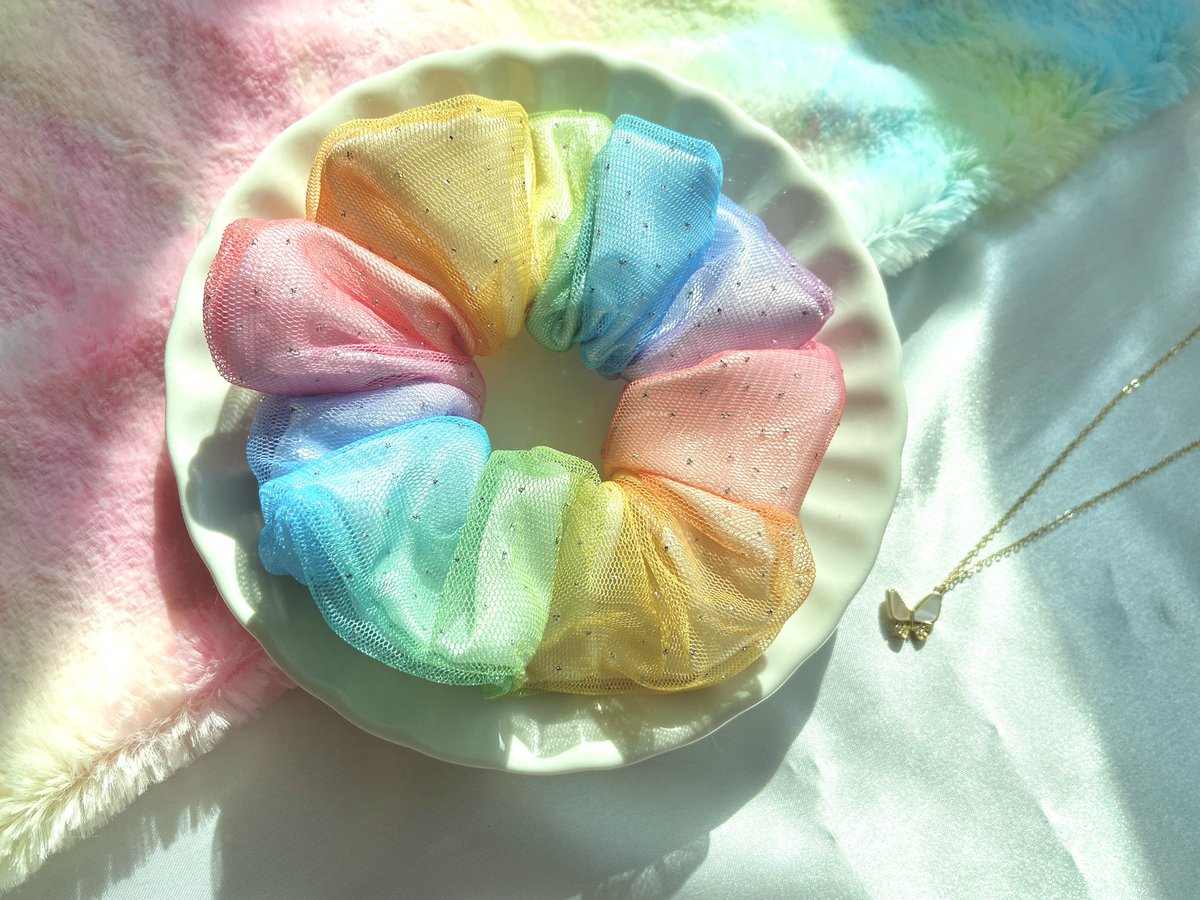 taste the rainbow 🌈✨ 
worldwide shipping available! thescrunchycorner.bigcartel.com