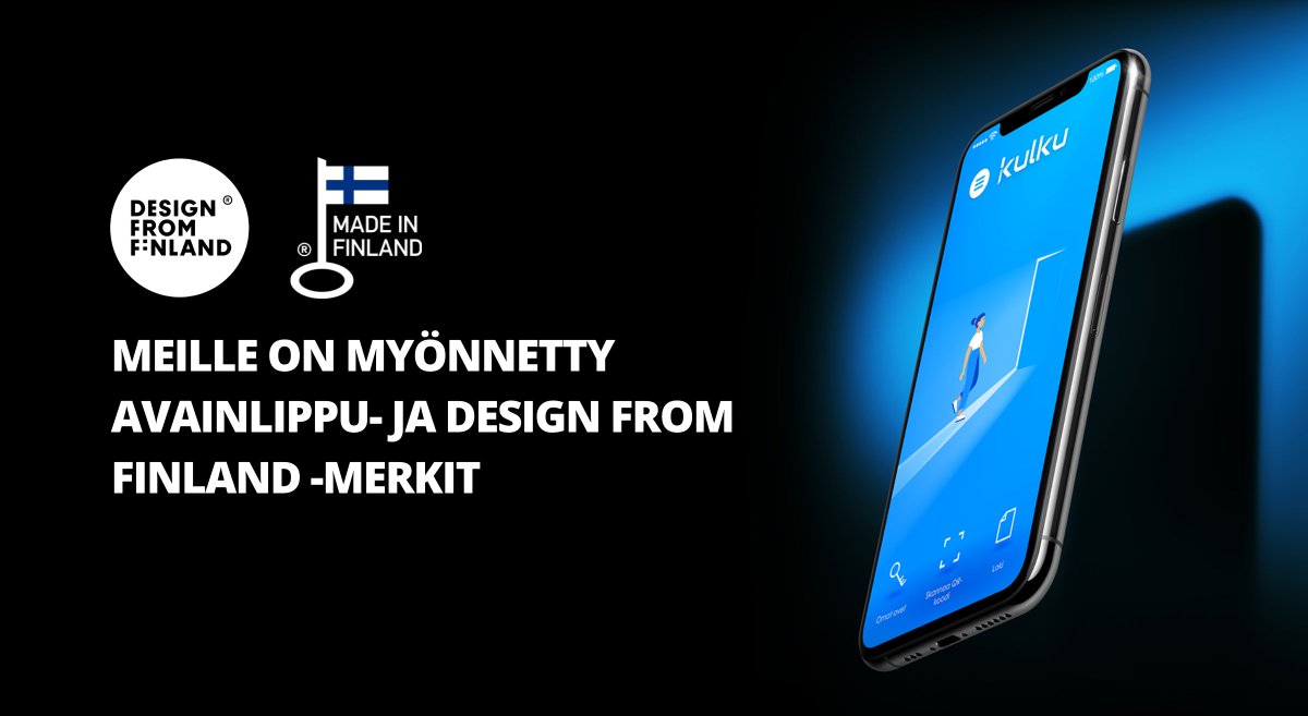 kulkutech's tweet photo. Voimme ylpeinä ilmoittaa, että Kulku-palvelulle on myönnetty Avainlippu- ja Design from Finland –merkit! 

Olemme myös julkaisseet kotimaisuuteen liittyvän blogikirjoituksen! Tässä linkki kirjoitukseen: https://t.co/FK7lTTpqzF

#Avainlippu #DesignfromFinland  #Kulku https://t.co/IQJs1SoZ37