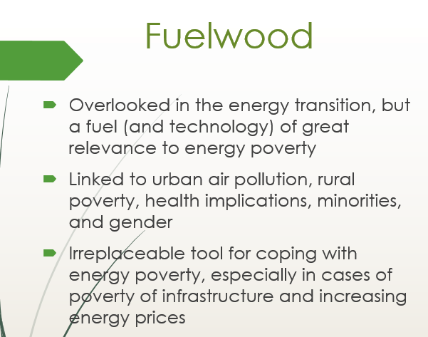 It was great to talk today to <a href="/EngagerCOST/">European Energy Poverty COST Action</a> members at the Engager Cafe about the cultural importance of fuelwood for households across spaces, and the use of fuelwood for coping with #energypoverty