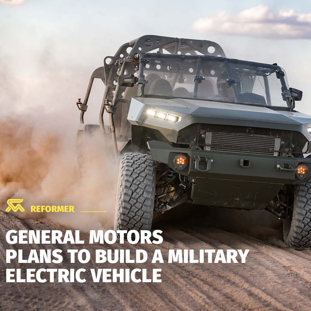 reformerge's tweet photo. General Motors plans to build a military electric vehicle based on the Hummer EV, with General Motors saying the company will use modified Hummer EV components, as well as the Ultium engine recently introduced by the company to build the new military vehicle. 
#generalmotors #new https://t.co/s3pGGD8Crj