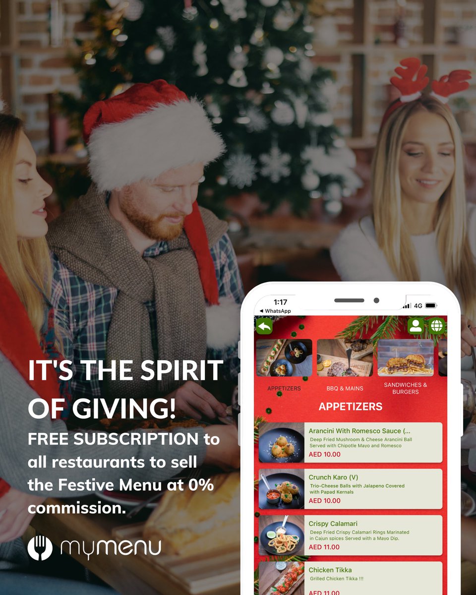 mydigimenu's tweet photo. 🎅🏼It’s the spirit of giving!🎅🏼 

My Menu is giving away FREE subscription to all restaurants to sell the Festive Menu at 0% from now till the end of the year 2021. Visit https://t.co/8sHdcWq7OE to sign up! https://t.co/bsIfjKa2Jr

#digitalmenu #ChristmasSale #restauranter #qrmenu https://t.co/LtmD8ShNE1