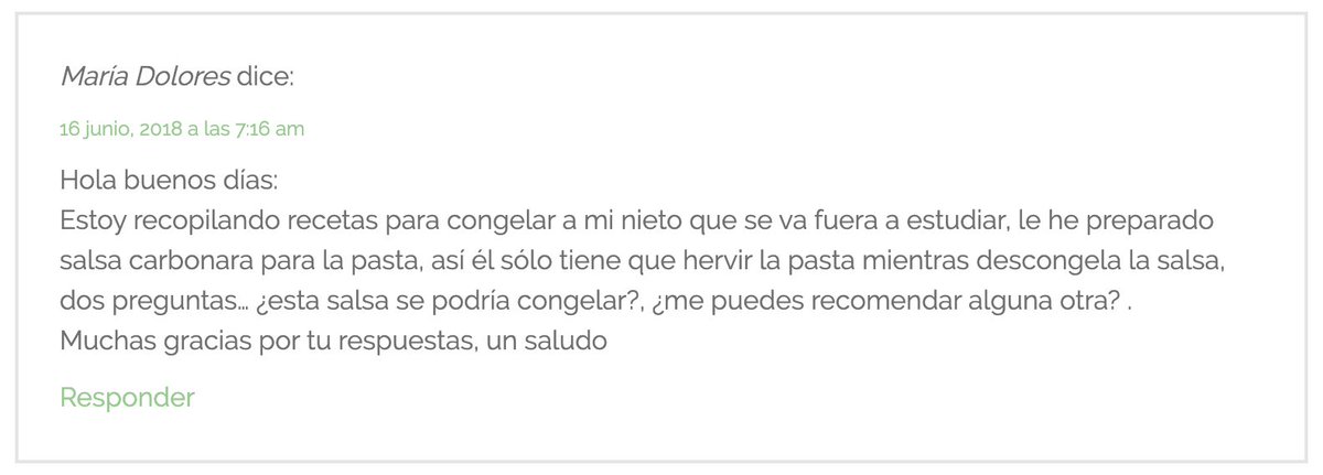 Estaba buscando recetas para hacer pasta y me dio por leer los comentarios. ¡Esta abuela merece el cielo! Como casi todo peque, me encantaba la pasta y mi abu siempre me preparaba cuando iba a visitarla. 😔