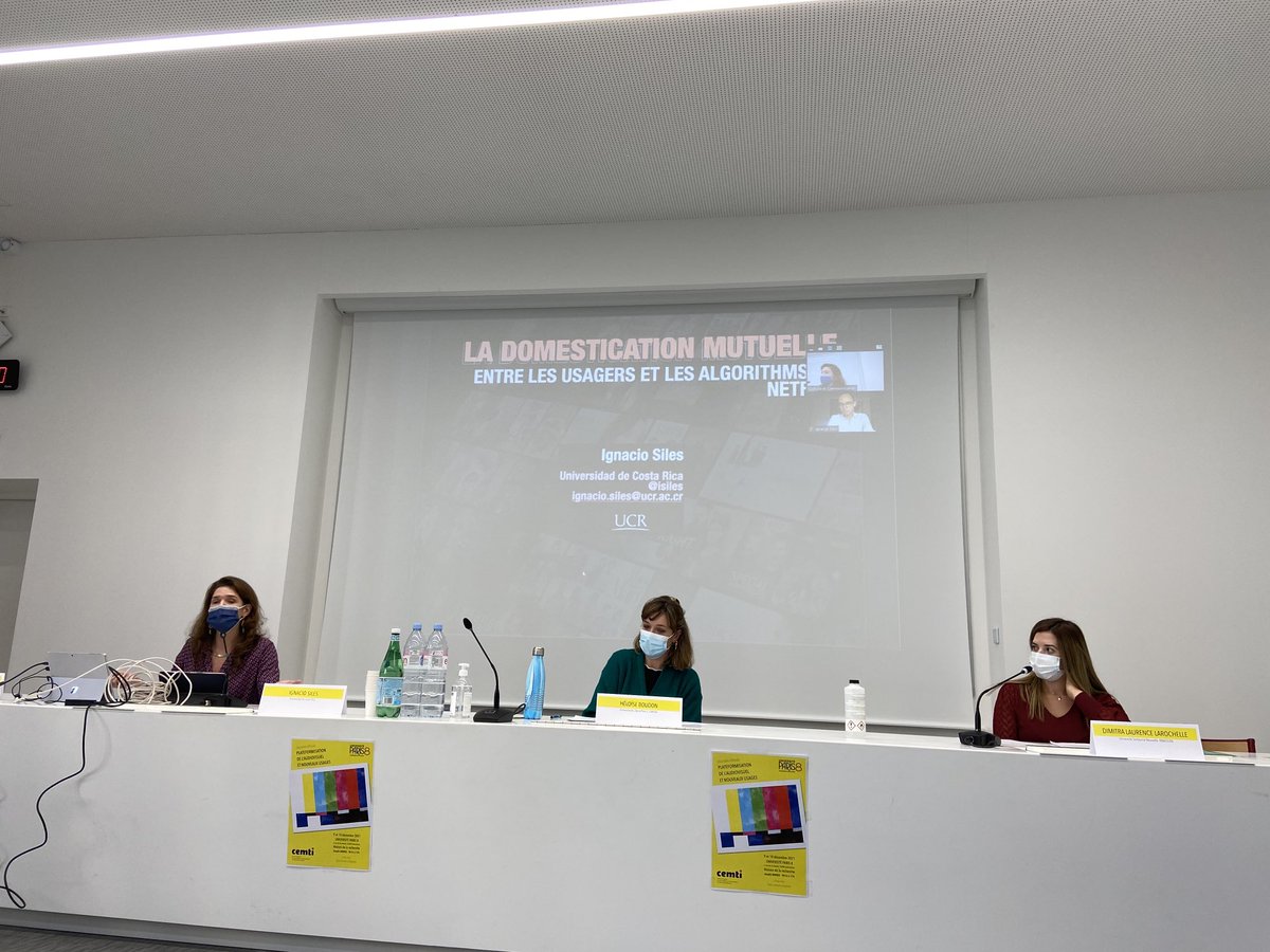 maxime_cervulle's tweet photo. Le dernier panel de la JE #Plateformisation de l’audiovisuel et nouveaux usages débute avec une communication d’Ignacio Siles (Universidad de Costa Rica) sur les pratiques des usagers de Netflix @UnivParis8 #CEMTI https://t.co/c1tX96BI3j