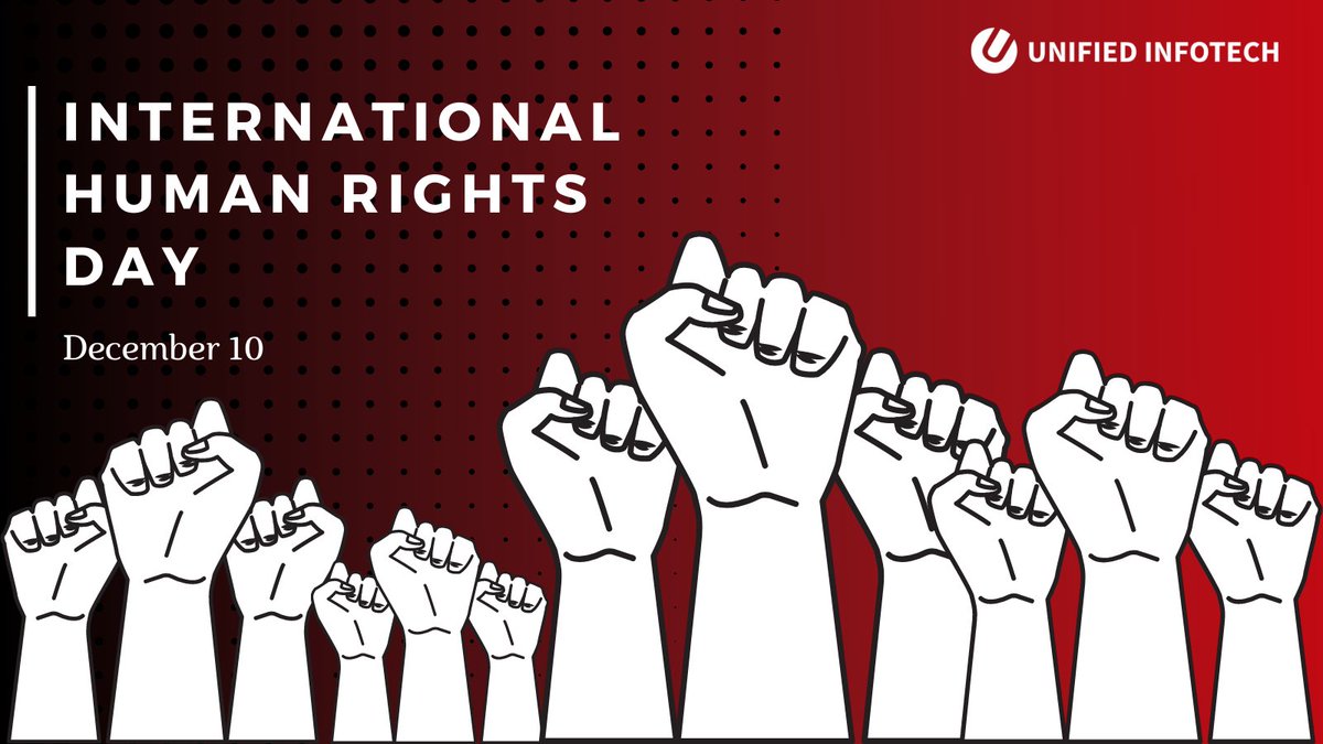 Unified_Infotec's tweet photo. This #HumanRightsDay we celebrate unity, where we all stand together to oppose hate and injustice.
Let us love, tolerate and respect everyone as equal human beings.
#UnifiedInfotech #humanrights #HumanRightsDay2021 https://t.co/ZMjSwRgJ9S