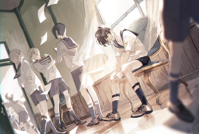 #絵柄が好みって人にフォローされたい 

男の子ばっかりかいてます 