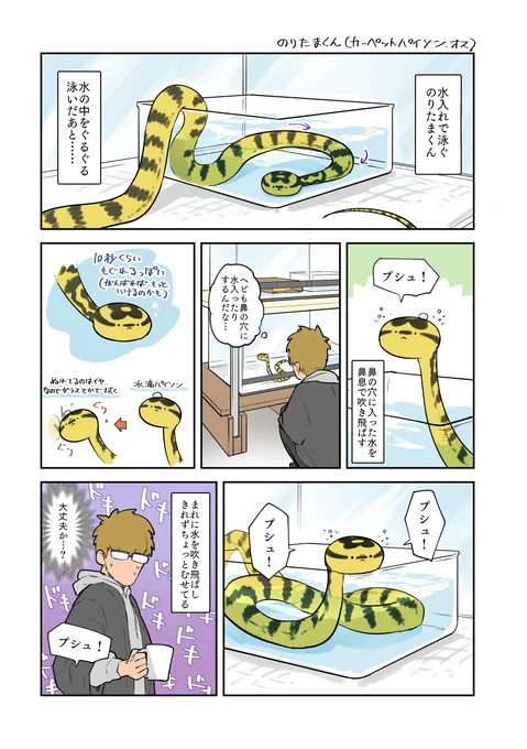 水とヘビと鼻息 