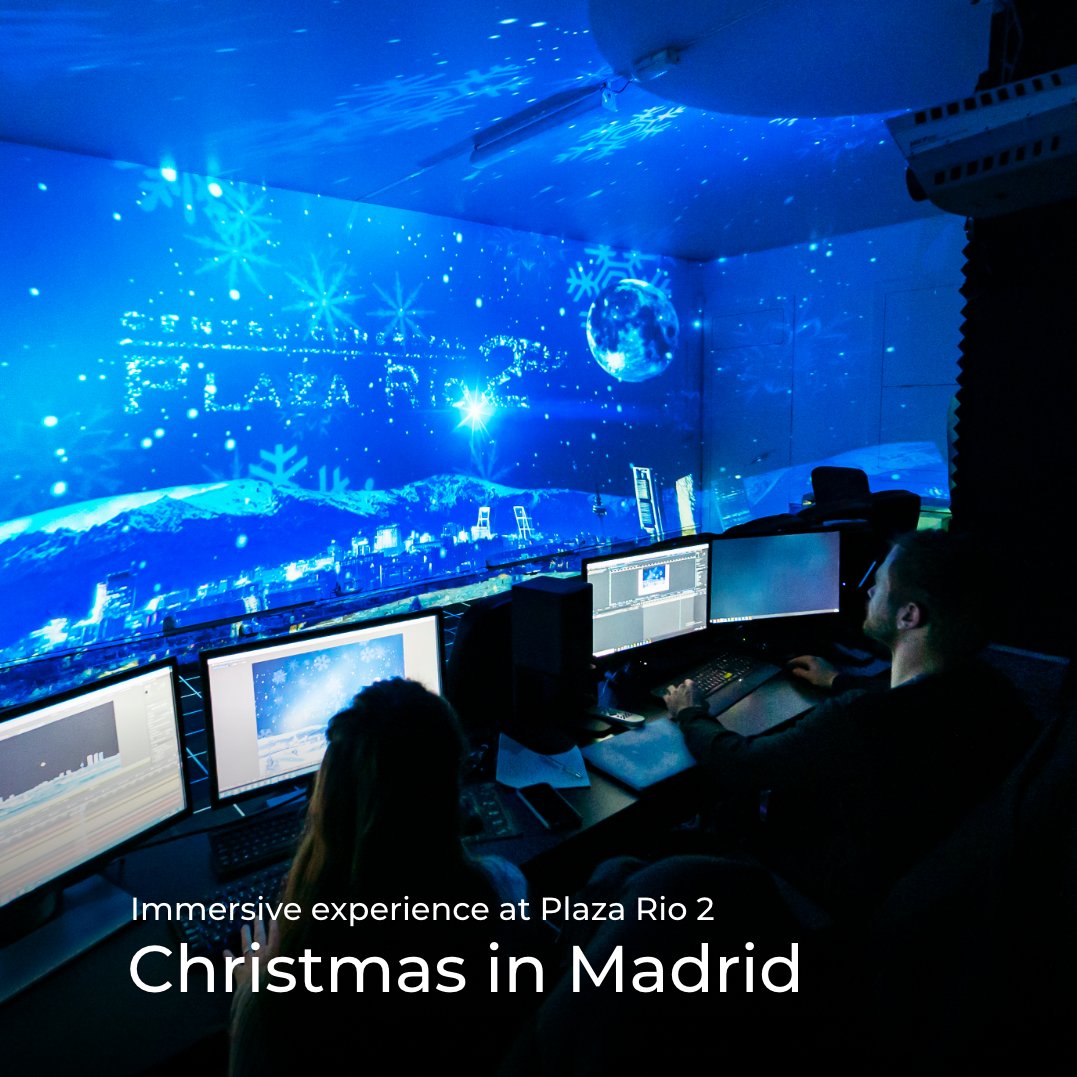BroomxTech's tweet image. Following the success of Animario 2021, our #creativeteam 👩‍🎨👨‍🎨 has received a new mission to create an #immersiveinteractive experience illustrating Madrid’s sky 🌃 on a #Christmas night. To see it in person, visit Matadero’s @plazario_2 in #Madrid.