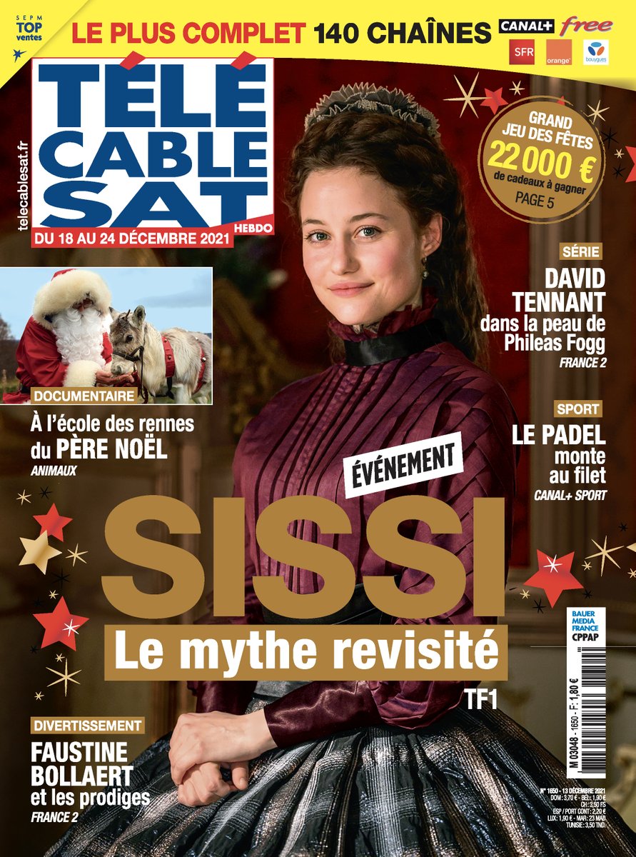 TelecableSat's tweet photo. Sexe &amp; glamour, histoire et politique, aventure et romance : le mythe #Sissi revisité 
@TelecableSat vous dit tout sur cette saison 1 à découvrir sur @TF1. RV en kiosque lundi 13/12 #DominiqueDavenport #JannikSchumann https://t.co/TjUGZuF6EN