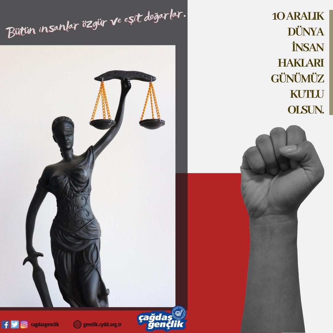 cagdasgenclik's tweet photo. İnsan Hakları Günü, İnsan Hakları Evrensel Bildirisi'nin kabul edildiği gün olan 10 Aralık 1948'den bu yana her yıl aynı tarihte kutlanmaktadır. 

İnsan hak ve özgürlüklerinin her gün hatta her saat ihlal edildiği bir dünyada, bu konuyu tek bir güne sığdırmak;
+ https://t.co/9UEfGLlxhR