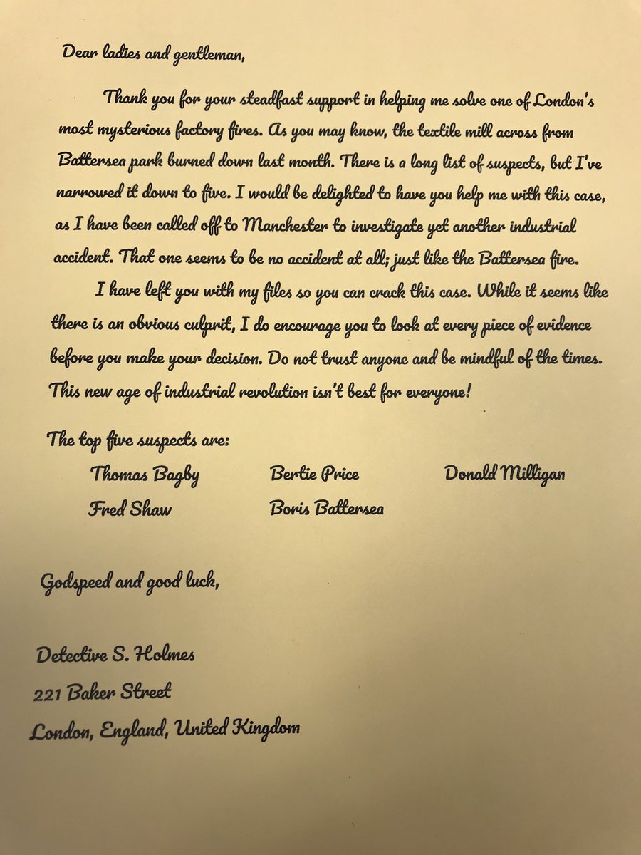 CCHSPsych's tweet photo. Who started the factory fire!? 3rd block will be in the library today, 12/10 trying to crack this Industrial Revolution mystery! Hope you can stop by @CCHS_Principal @CCHS_AP @_andrewreid! https://t.co/FihFdui2Pw