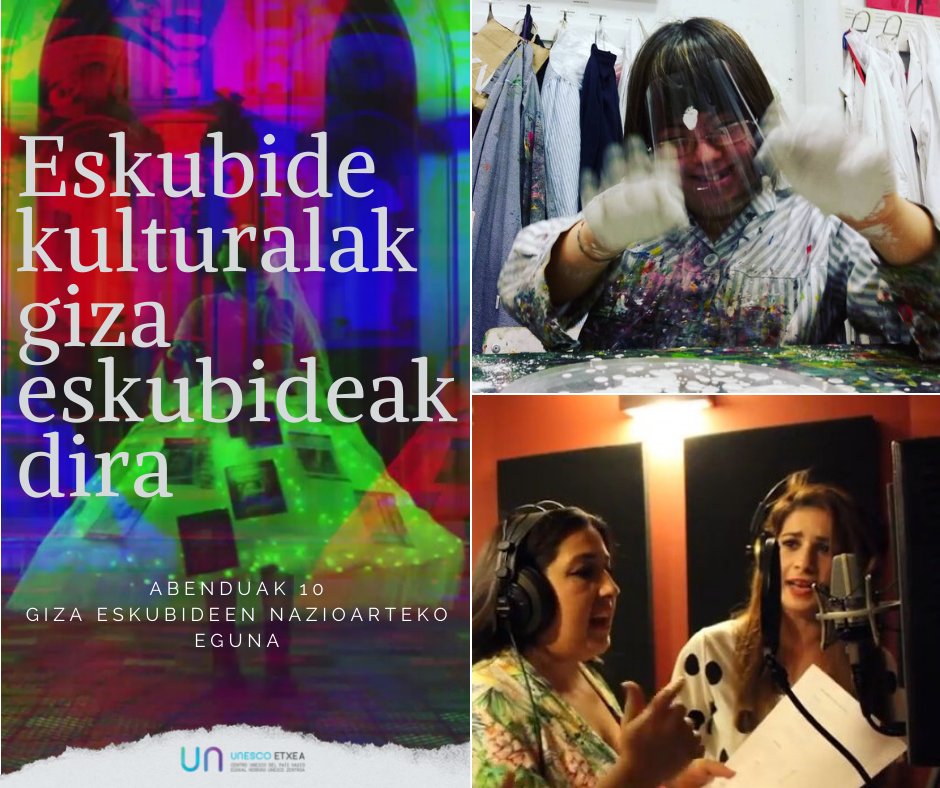 UNetxea's tweet photo. 🙌 #Eskubidekulturalak funtsezkoak dira giza duintasunerako; horregatik, giza eskubideen parte dira eta unibertsaltasun, zatiezintasun eta interdependentzia printzipioen arabera interpretatu behar dira.

#GizaEskubideenNazioartekoEguna https://t.co/ey2hbJ9ne0