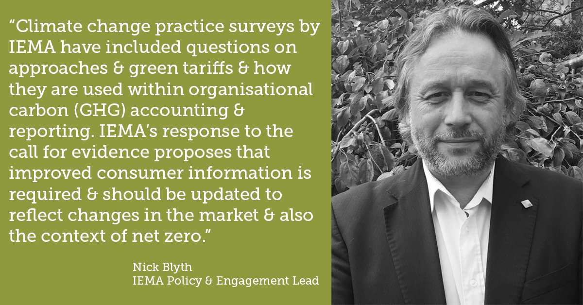 ISEPglobal's tweet photo. Read IEMA's @nblythiema blog as he discusses the recent @beisgovuk Call for Evidence for #Greentariffs to understand challenges & consider the case for reforms, as the UK #energy sector undergoes a profound transition & he also shares IEMA's response: https://t.co/pJkK4nu5D2 https://t.co/ph5B3T216r