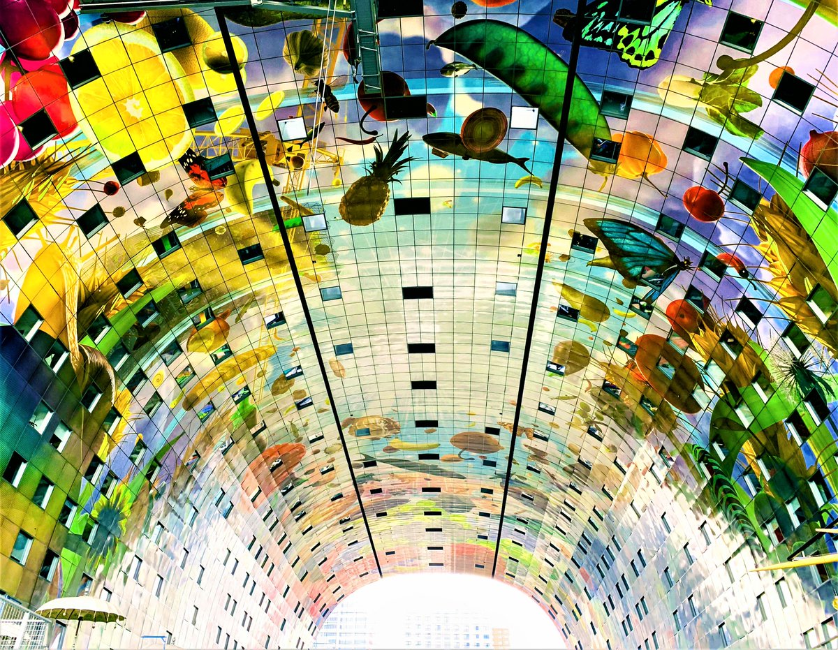 MervRPhotos's tweet photo. I call this "The Market Ceiling" Rotterdam street photography..Retweet if you like this.

#nftphotography #NFTphotographer #NFTartists   #streetphotography #Rotterdam #cityscape https://t.co/IOsLc6BOTY