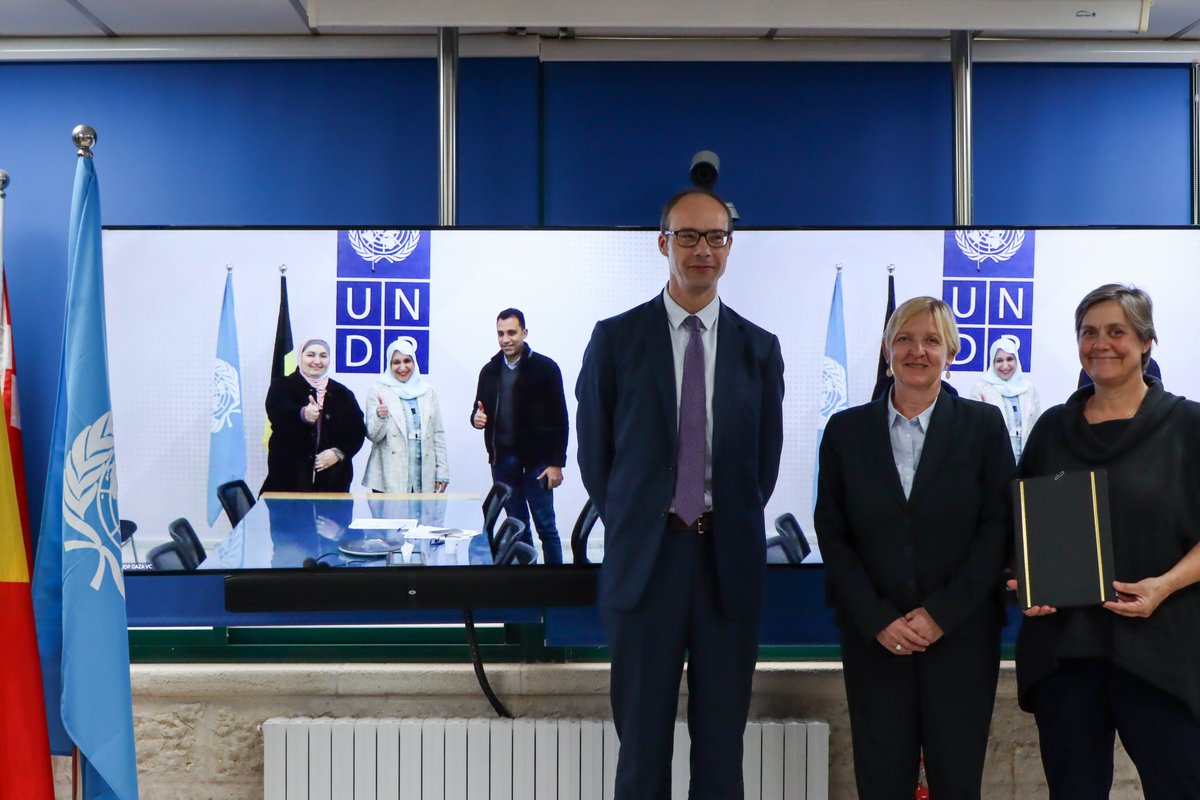 UNDPPalestinian's tweet photo. Thanks #Belgium🇧🇪for being #PartnerAtCore. The new $7.2 mil. will  support efficient &amp; innovative solutions to 
✅Improve natural resources mgt
✅Reduce &amp; manage waste
✅Create green jobs
✅Protect health of #Gaza ppl
📖➡️https://t.co/TNlS4n96Jm 
#ForPeopleForPlanet #HumanRights https://t.co/DFaBtKjVMz