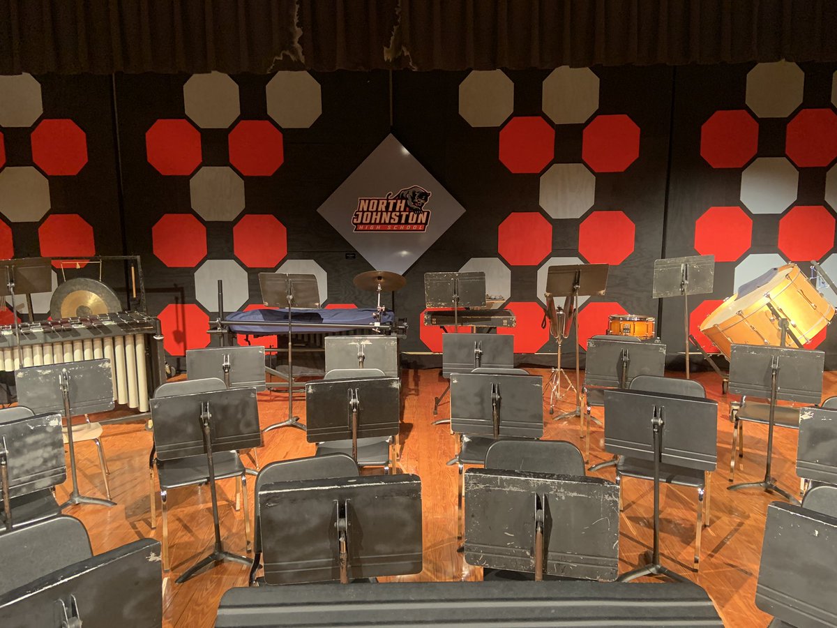 We are all set up! The North Johnston HS Wind Ensemble concert is TONIGHT at NJHS. Doors open at 6:00 and the concert will begin at 6:30. We hope to see you there!
