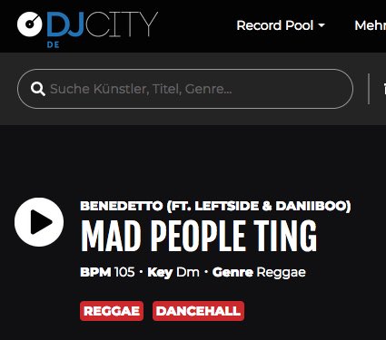 OUT NOW on <a href="/DJcityDE/">DJcityDE</a> <a href="/DJcity/">DJcity</a>