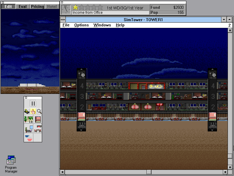EnslinPorter's tweet image. Going back to this Sim classic, one that I enjoyed playing as a kid but didn't understand. 😆 Hoping to have more fun times with Sim Tower now and with better understanding too! It's pretty relaxing. 😃

#SimTower #Sim #Maxis #RetroGaming #RetroPCGaming #ClassicPCGaming #PCGaming