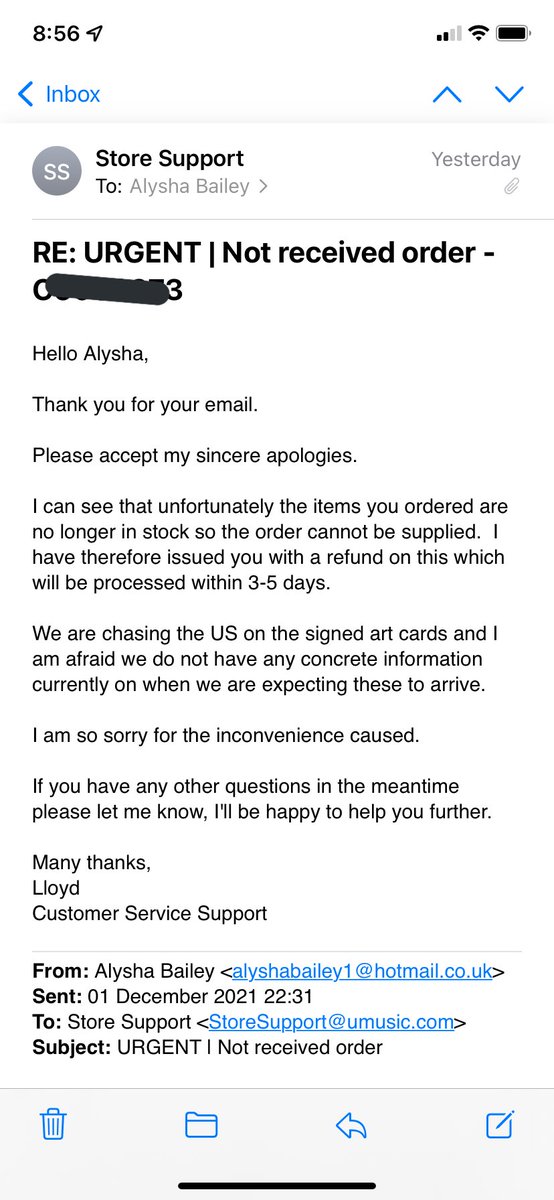 alysha_lovato's tweet photo. Hi @ddlovato kinda sad I’m not going to receive my order :/ https://t.co/cLvI4dWJkZ