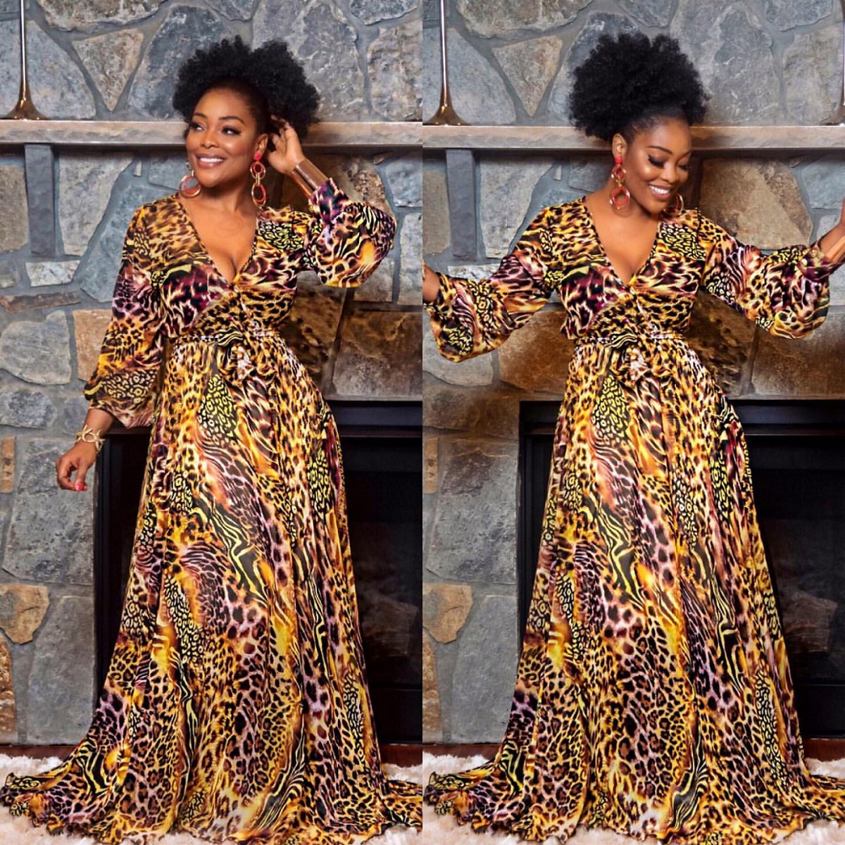 MagharibiGroup's tweet photo. New female fashion sexy v-neck long-sleeved leopard print chiffon big swing dress sexy fashion mid-length  and maxi dress.
Price 1999
Contact 0708592011
location ; Kenyatta Avenue Pioneer House 4th floor RM 406
#animalprintdress #maxidress #freesizedress #fashion #weekendvibes https://t.co/eGkdkyKF0Z