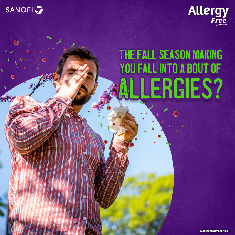 Pollen allergens, especially ragweed pollen, are on a rise once the monsoon has subsided.

Which is why, you see a sudden bout of allergies in people during the fall (also called autumn) season! #allergyfree

Learn more: allergyfree.co.in/en-gb/