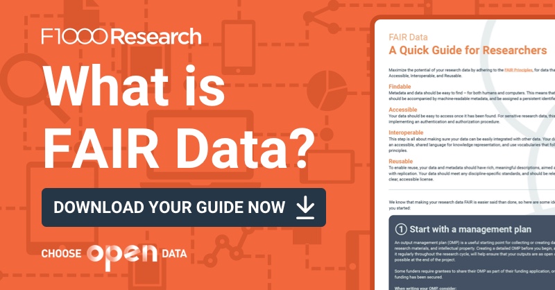 At #F1000Research, we support the #FAIRData guidelines as part of our #OpenData Policy. 

But, what does FAIR data stand for? Data that is: 

✅Findable
✅Accessible
✅Interoperable
✅Reusable

Learn more by downloading our guide 👉 bit.ly/3DjTECi