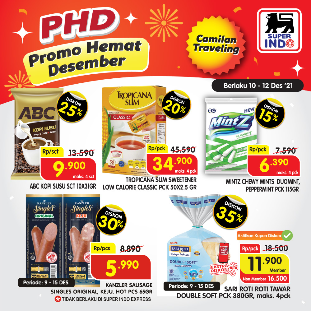 InfoSuperIndo's tweet photo. Buibu masih PROMO HEMAT DESEMBER!!

Nih yaa, yang kemarin suka nanyain promo minyak, hadir lagi niiih promonya.

Cuss promo weekend ini cuma sampai Minggu, tanggal 12 Desember 2021 lhoo

#PromoSuperIndo
#PromoWeekend https://t.co/UGGjpObRh6